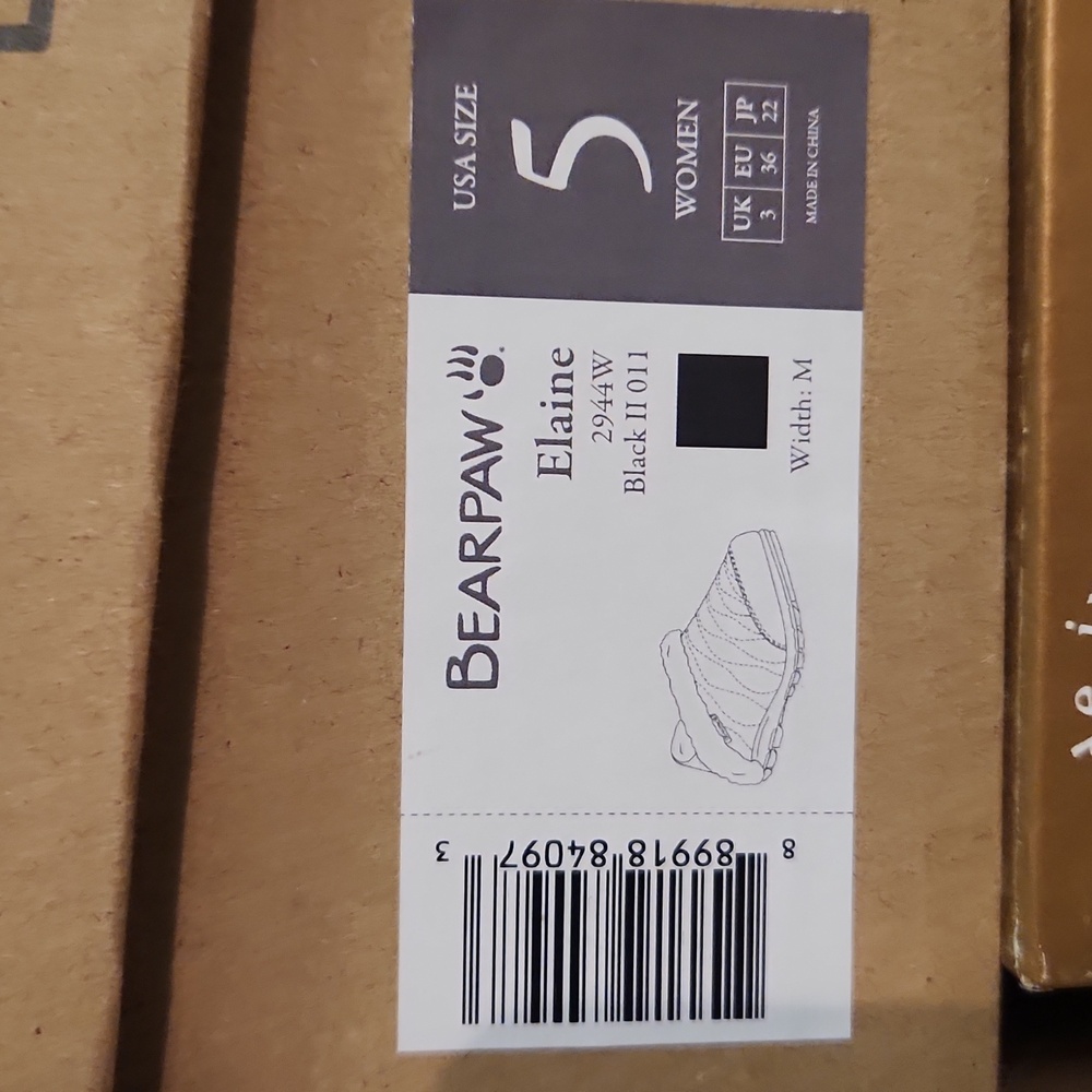NIB- BEARPAW ELAINE BLACK NYLON SLIP-ON SNEAKER SIZE 5 - Picture 10 of 10